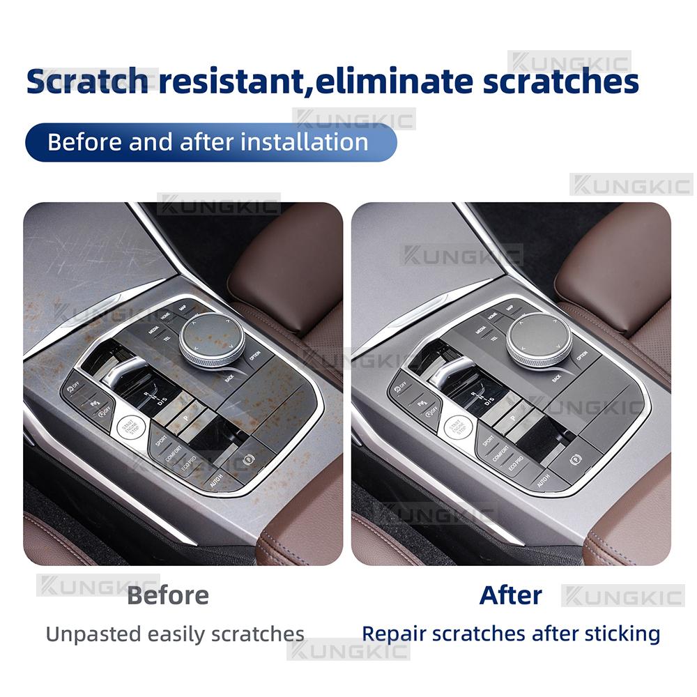TPU Paint Protective Foil for BMW G20 G21 Series 3 2025 Interior Center Console Anti-Scratch Transparent