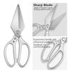 WXCOO Professional Kitchen Scissors Multipurpose Stainless Steel Ultra Cooking Poultry Shears for Bones Meat Chicken