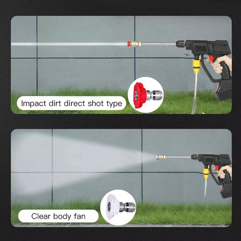 Cordless High Pressure Car Washer Spray Water Guns 1500W 88VF Portable High Pressure Cleaner Washing Machine for 18V Battery