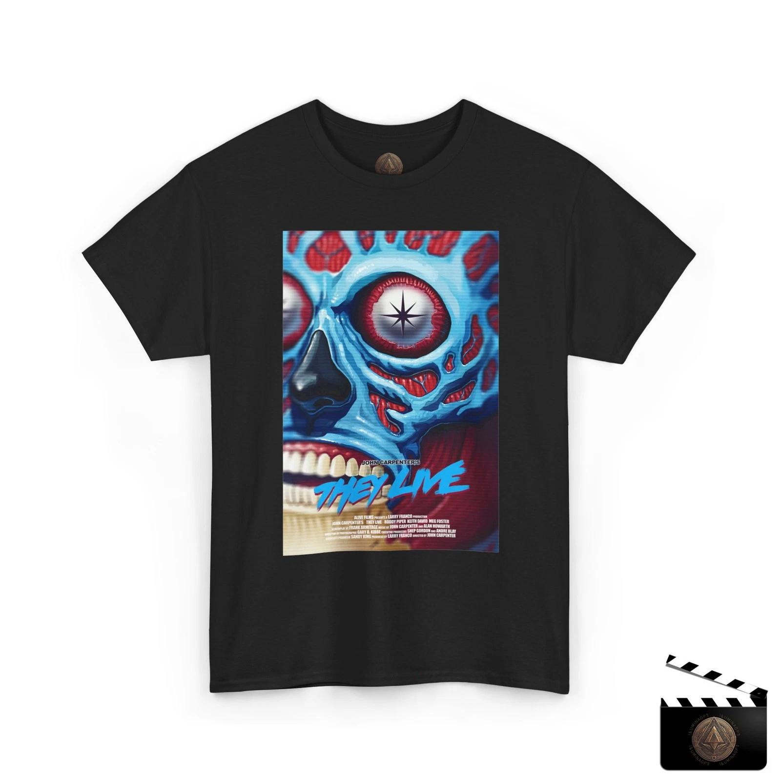 They Live Movie Poster Vintage T shirt For Men & Women 4XL