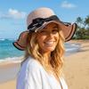 Wide Brim Sunscreen Bucket Hat Large Fisherman Hat Casual Straw Weave Sun Hat  Ladies/Girls