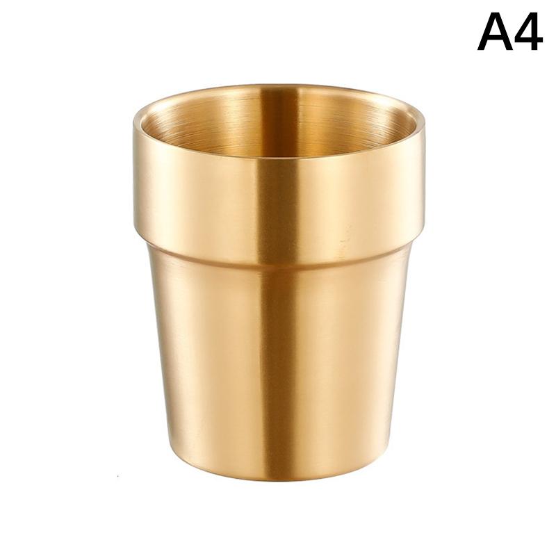 

201 Нержавеющая сталь Чашка для холодных напитков Штабелируемая Двустенная Пивная Защита от ожогов Защита от падений Чашки Кружки для молока для Кухонной посуды A4