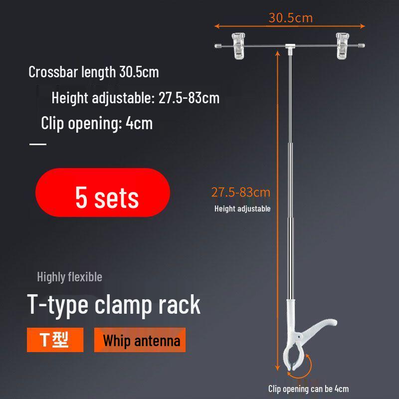 Stainless Steel T-Shaped Retractable Desktop Poster Display Stand