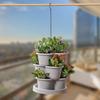 Stackable Flower Pot Vertical Garden Planter with Water Drainage Multi-tier Planter Tray with Wheels for Growing Vegetables And Succulents