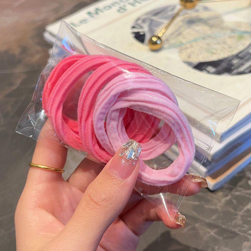 5pcs/Bag Women High Elastic Seamless Hair Rope Durable Girls No Crease Ponytail Holder Rubber Band Hair Accessories