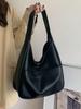 2023 Women's Large Capacity Soft Leather Bucket Tote - Autumn/Winter Shoulder Bag for College and Commute