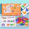 Wooden Alphabet Learning Cards For Kids Educational Toy With Diy Word Puzzle For Early Education