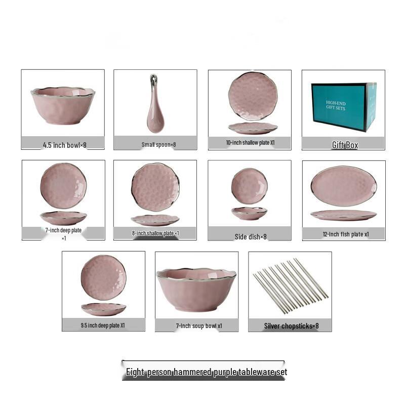 Qianxing Cream Style Ceramic Dinnerware Set