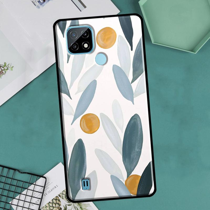 Vintage Leaves Flower For OnePlus 10 Pro 9 Pro 8T 9R Nord2 Case For Realme 9 8 Pro 8i 9i C35 GT Neo 2 3 Master