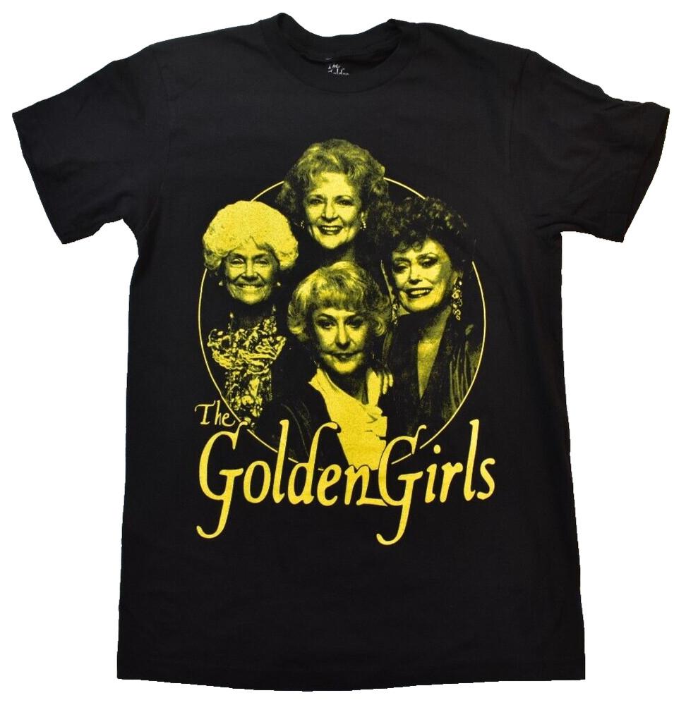 

The Golden Girls Mens The Golden Girls Yellow Graphic Black Shirt New S 3XL