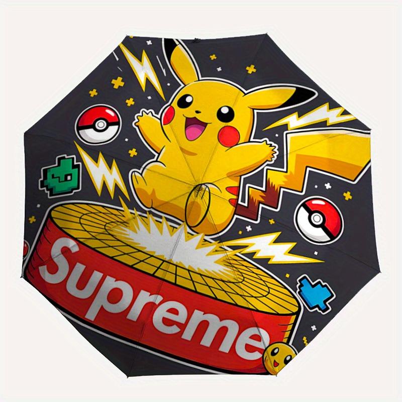 

1pc Pikachu Automatic Open Umbrella - 8-Rib Compact Foldable Design, Durable Fabric for Casual & Fashion Use, Birthdays, Christmas a0820100