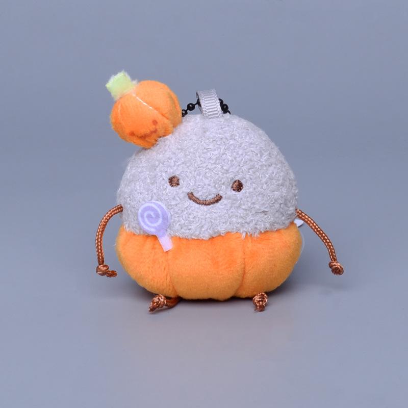 Pumpkin Sumikkogurashi Halloween Ghost Fried Shrim Plush Keychain Gift Doll Kids