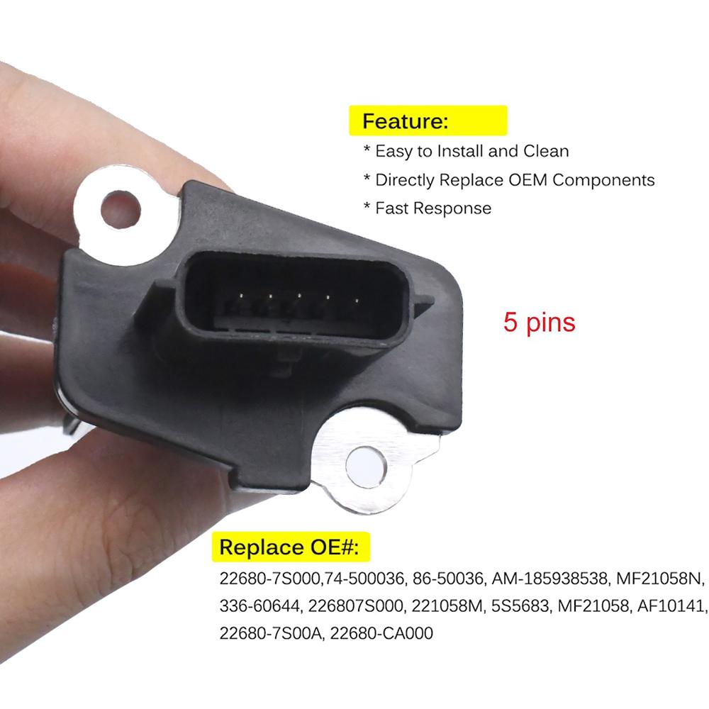 22680-7S000 Mass Air Flow MAF Meter Sensor For Nissan Qashqai Tiida C11 SC11X X-Trail T30 NV200 Cube 350 Z 22680-7S00B AFH70M38