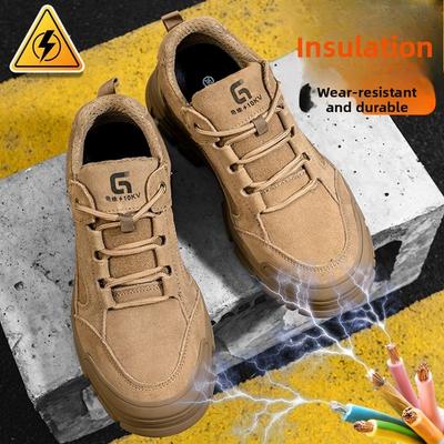 Men's Safety Shoes Anti Scald Welding Men Boots Puncture-Proof Anti-smash Work Shoes Breathe Steel Toe Sneakers Wear-resistant