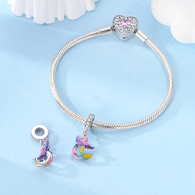 Charms Original Copper Colorful Phoenix Pendant Beads Fit Bracelet Women Jewelry Diy Fine Gift Accessory