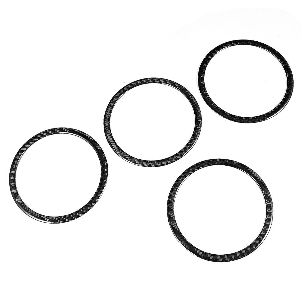 4Pcs Car Door Audio Speaker Cover Ring Trim Stickers Frame Carbon Fiber Fit for F25 X3 F26 X4 F07 5GT
