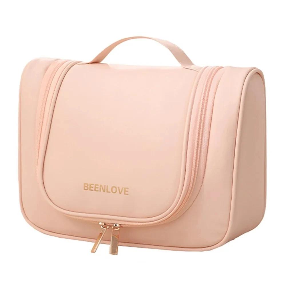

Multi-Function Women Cosmetic bag Travel Men Makeup Bag Hanging Wash Bag Waterproof Large Capacity Storage Bag Beautician розовый