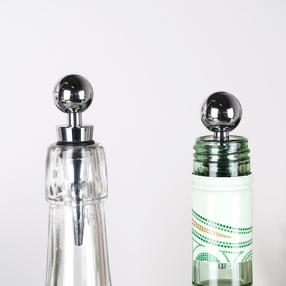 Tappi per Vino e Bottiglie in Acciaio Inossidabile con Guarnizione in Silicone 9cm Confezione da 2