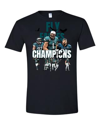 Nuova Grafica - Campioni Philadelphia Eagles, Magliette a Maniche Corte Super Bowl LIX!!