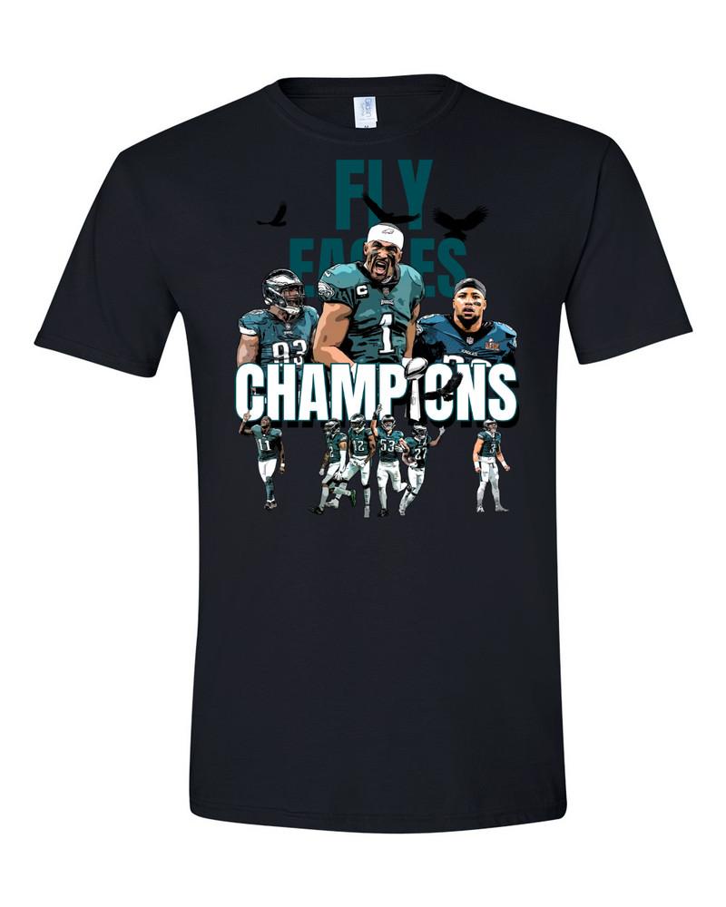 

Новая графика - Футболки с коротким рукавом «Чемпионы Филадельфия Иглз, Суперкубок LIX»!! 3XL