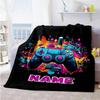 Color Game Controller06 Personalized Name Blanket Throw Personalized Blanket Comfortable Suitable for Living Room Sofa Livingroom Office Chair