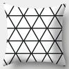 Black And White Pillowcase 45Cmx45Cm Square Sofa Pillow Cover Stripes Leaves Pattern Cushion Cover