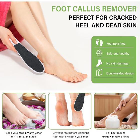 10 Pack Foot File,Foot Callus Remover Professional Sandpaper Pedicure Tools, Double Side Foot Scrubber, Sander for Dead Skin Foot Rasp Pedicure for