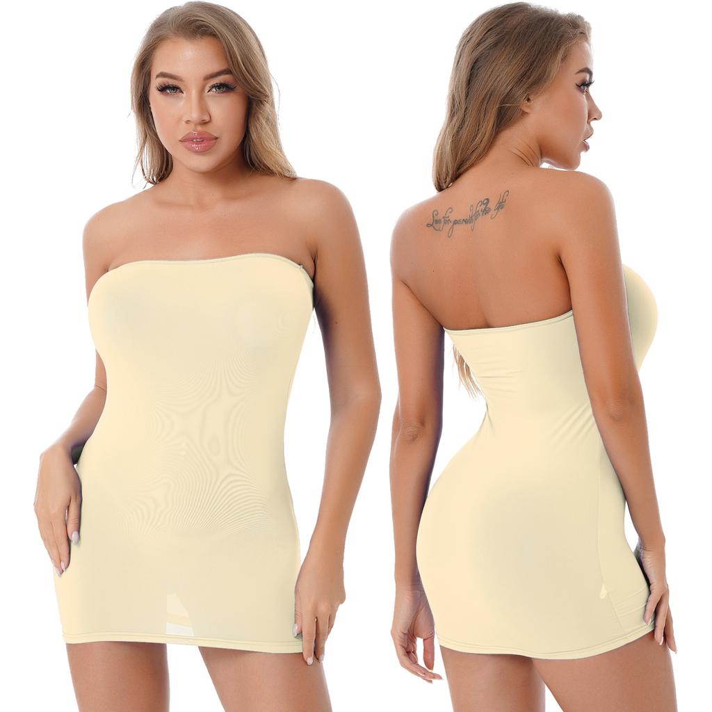 Sexy Women Sheer Mesh Bodycon Mini Dress See-through Lingerie Dress Nightwear Bodysuit