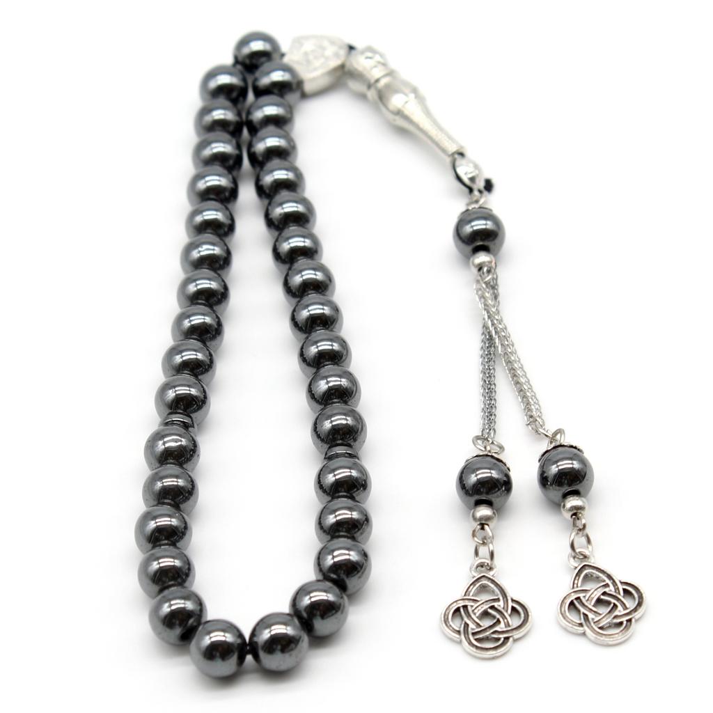 33 Beads 8mm Black Onyx Tasbih, Muslim Prayer Beads In Black Gold Silver, Islamic Rosary for Daily Worship & Fashion