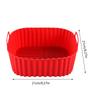 Silicone Air Fryer Liner Square Air Fryer Baking Pan Kitchen Cookware Non-stick Baking Tray for Cooking Roasting Grilling Pizza