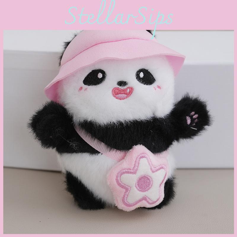 Keyifli Mini Peluş Panda Anahtarlık Bebek Sevimli Dolgulu Hayvan Kolye Ucu