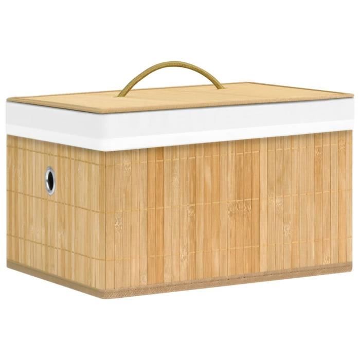 VidaXL Bamboo Storage Boxes 4 Pcs