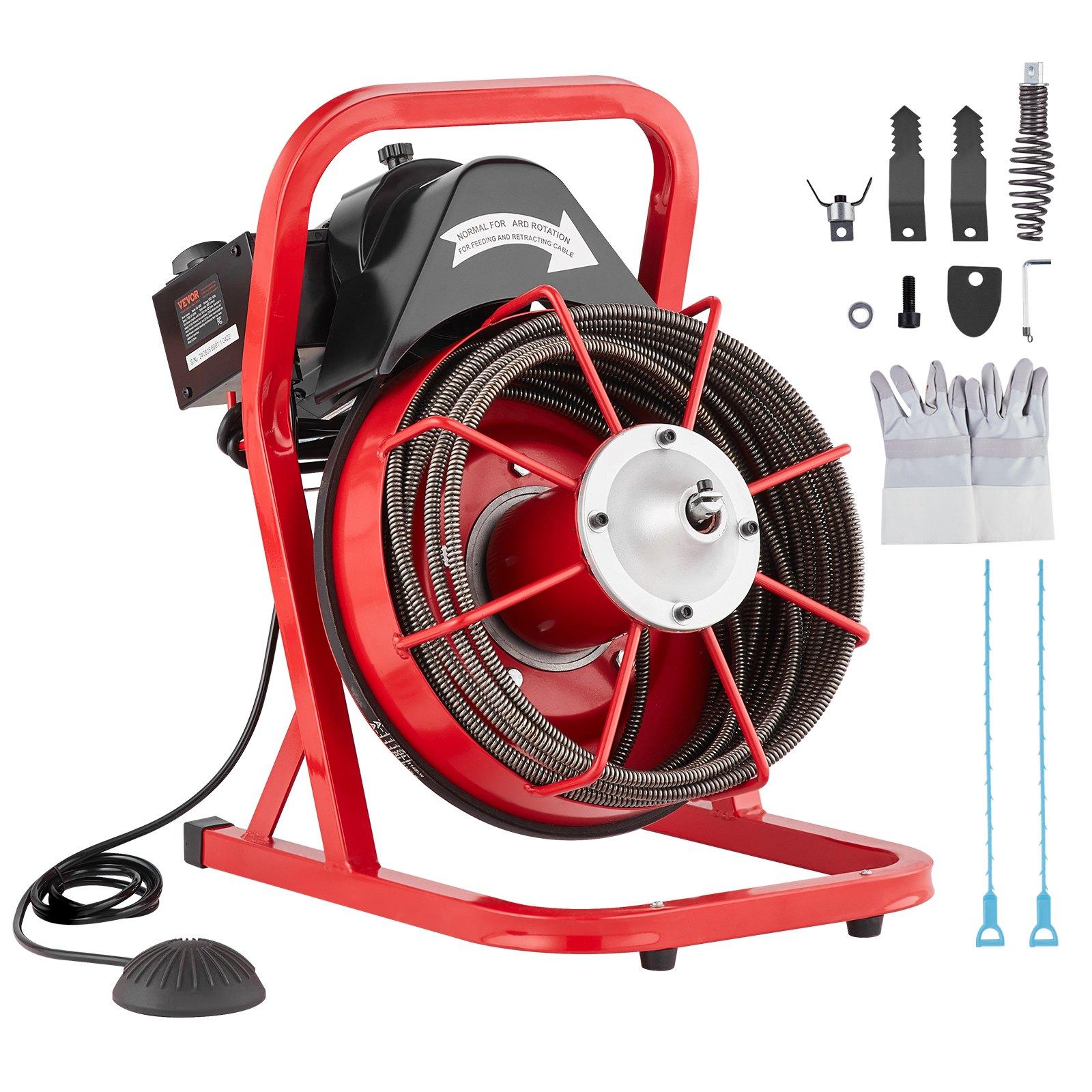 VEVOR Drain Cleaner Machine 50FT x