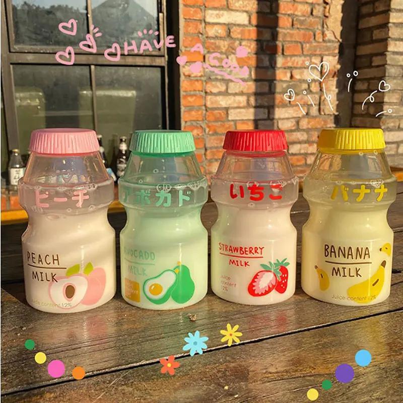 480ml Plastic Water Bottle, Travel Beverage Bottle, Yakult Shaped Cute Milk Shake Bottle
