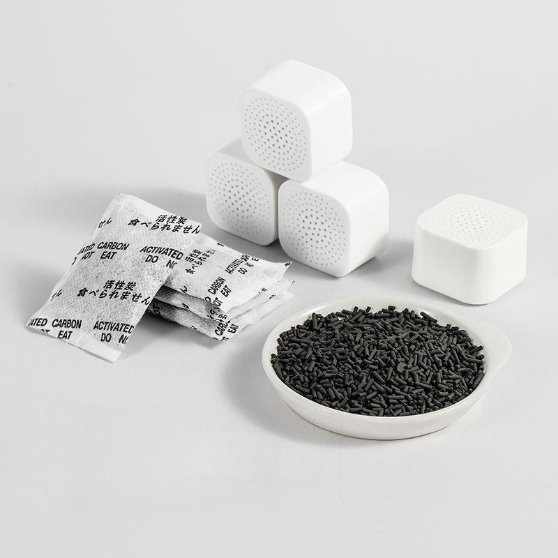 6Pcs Japanese Style Activated Carbon Deodorizer Sticker Adhesive Box for Refrigerator Wardrobe Cabinet