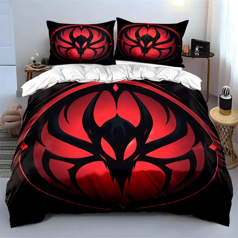 Red Demon Logo Set Decor Soft Comfortable Duvet Cover Bedding Set Included 1*Duvet Cover & 2*Pillowcases gift