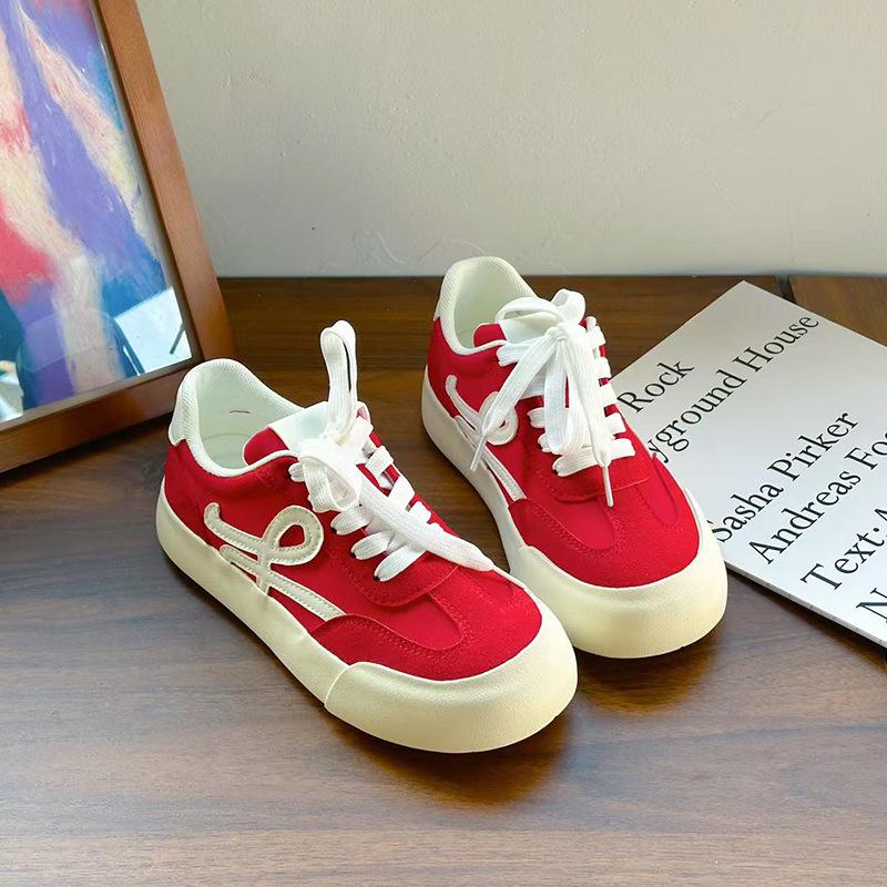 6 Low-top Casual Women's Spring New Round Head Shoes Versatile Style