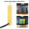6V LR3 AAA Dummy Battery AAA Battery Eliminators Cable Replace 4Pcs 1.5V AAA Batteries for LED Light Toy Remote Control