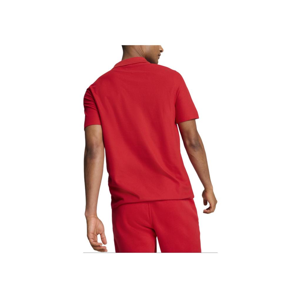 Puma Ferrari Racing Series Casual Sports Comfortable Short Sleeve Polo Shirt Men tops Racing-Red 627048-02
