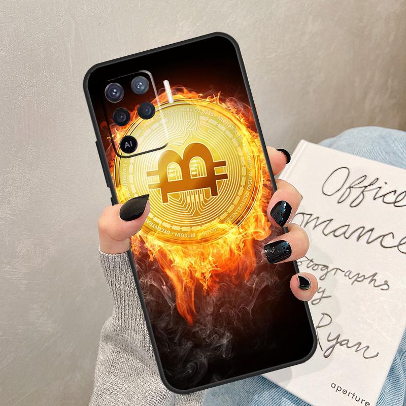 Bitcoin Case For Oppo A57 A17 A77 A18 A38 A58 A78 A98 A74 A54 A94 A80 A60 A40 A96 A76 A16 A15 A5 Pro