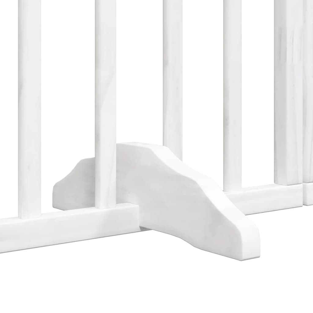Vidaxl Foldable Dog Gate, With Door, 4 Panels, White, 320 Cm