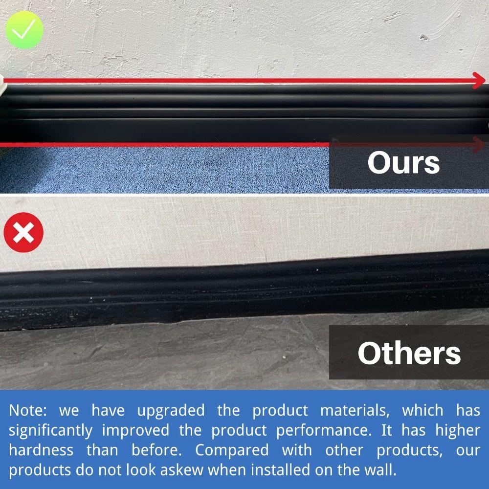 2M/Roll 3D Self Adhesive Skirting Line Wall Sticker Thickened Anti-collision Decoration Strips Living Room Bedroom Corner Line