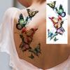 1 Sheet Sexy Butterfly Sunflower Plum Temporary Tattoos For Women Girls Waist Breast Arm Forearm Flower Fake Temp Tattoo Sleeve
