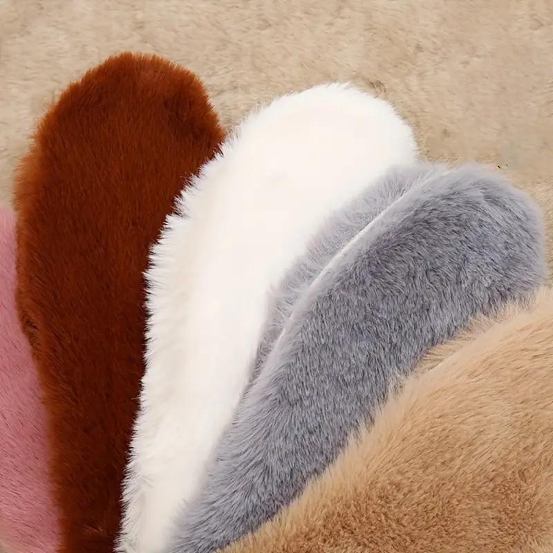 Einlegesohle Verdickte Nachahmung Kaninchenfell Winter Warm Plus Samt Kalt Plüsch Menschen Winter Männer und Frauen Einlegesohlen