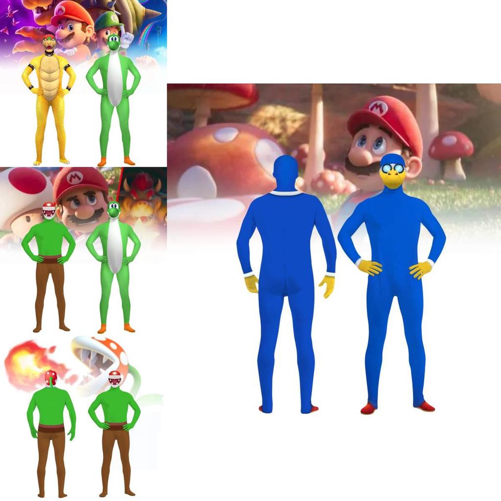 Vibrant Halloween Super Mario Bodysuit 3d Print Cosplay Costume For Adults And Kids
