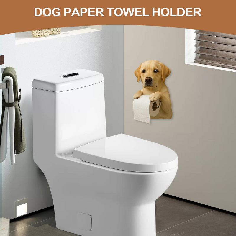 Paper Towel Holder Funny Animal Paper Towel Holder Space-Saving Decorative Dog Shape Creative Rack For Kitchen Small Spaces