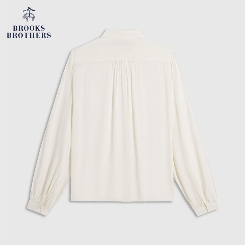 

Brooks Brothers Women s Fall 2025 Solid Drapey Pleated Blouse M