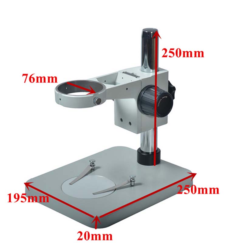 New Universal Stereo Microscope Bracket Stand Holder with 76mm Focus Bracket for LAB Adjustable Professional Metal Table Stand