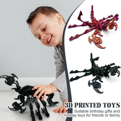 3D-gedrucktes Skorpion-Spielzeug, bewegliches Spielzeug, mit beweglichen Gelenken, 3D-gedruckte Spielzeugdekoration, Stressabbau, beweglich