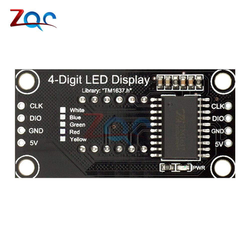 0.36 Inch TM1637 7 Segments 4-Digit LED Display Tube Module Board for Arduino 51/AVR/STM32 5 Color Available